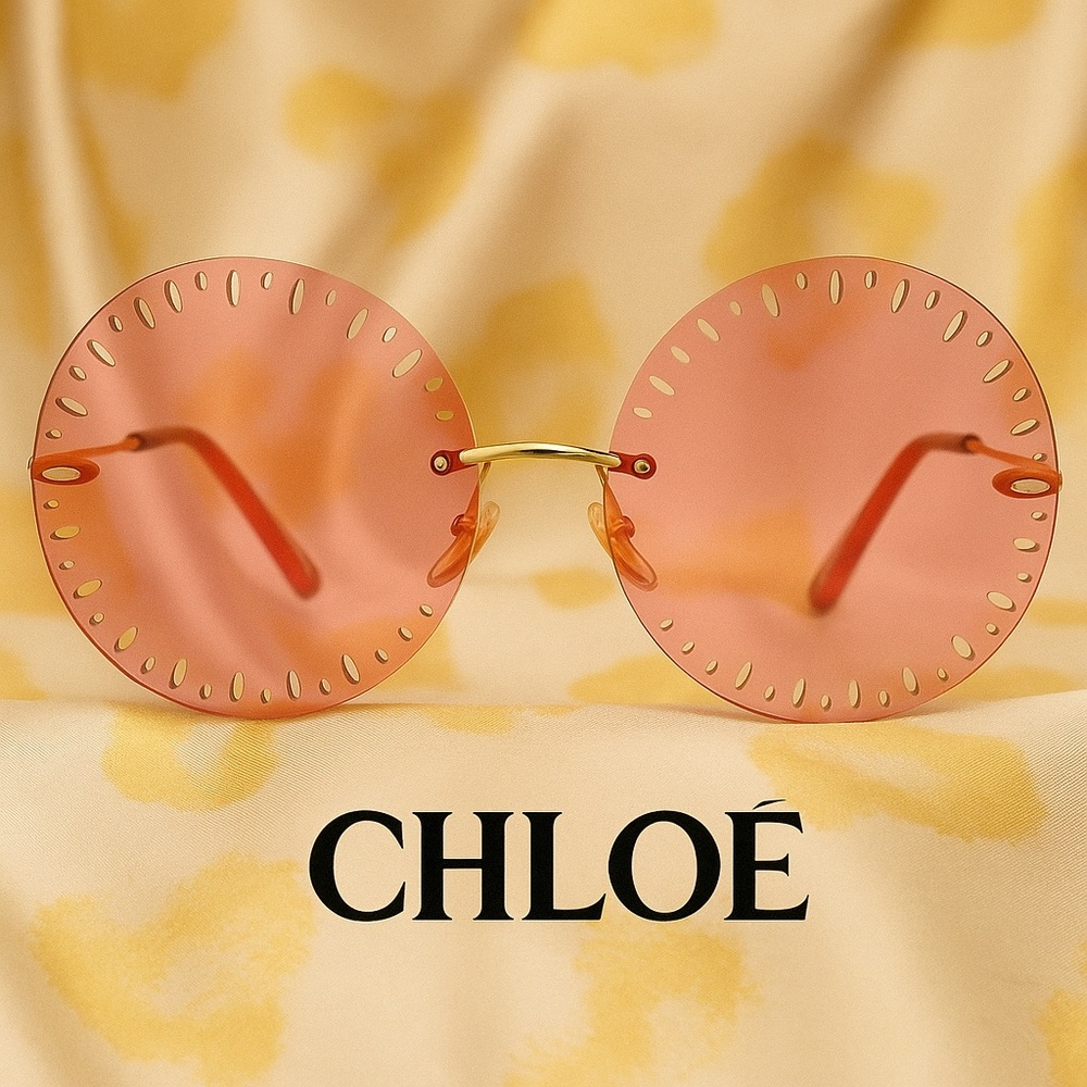 Chloe Round Pink Sunglasses (Retail $530) NWT